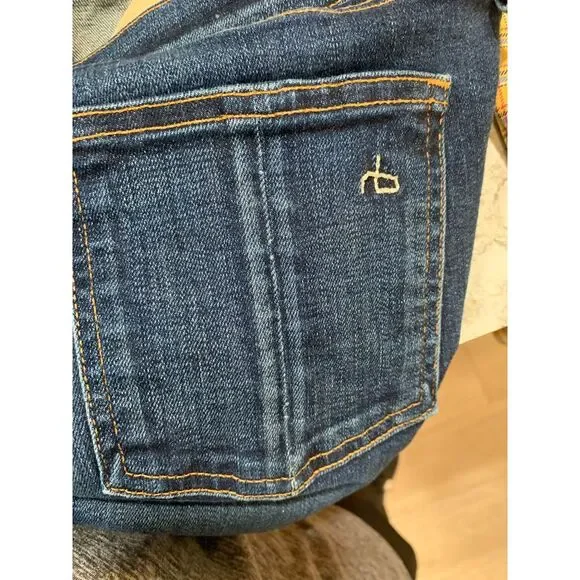 GU Lovely ”rag&bone” Sz-32 Skinny Cut Jean Dark Blue Kensington,5 Pocket,Zipper - Picture 10 of 12